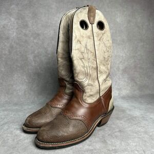 Boulet Men' Cowboy Boots Size 7.5 3E Made In Canada Roughstock Buckaroo Bullhide
